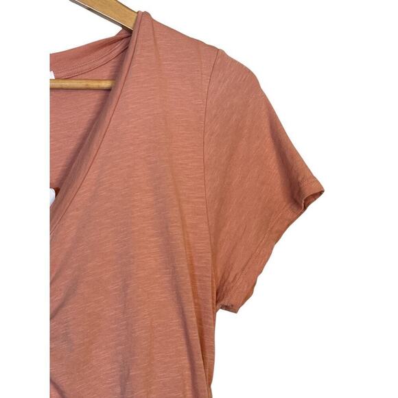 Sundry Women's V-Neck Short Sleeve Stretch Ruched Mini Dress Size XL Pink NWT - Picture 4 of 9